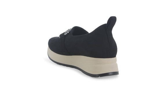 Melluso Donna Mocassini Tessuto R25075-227927 Nero